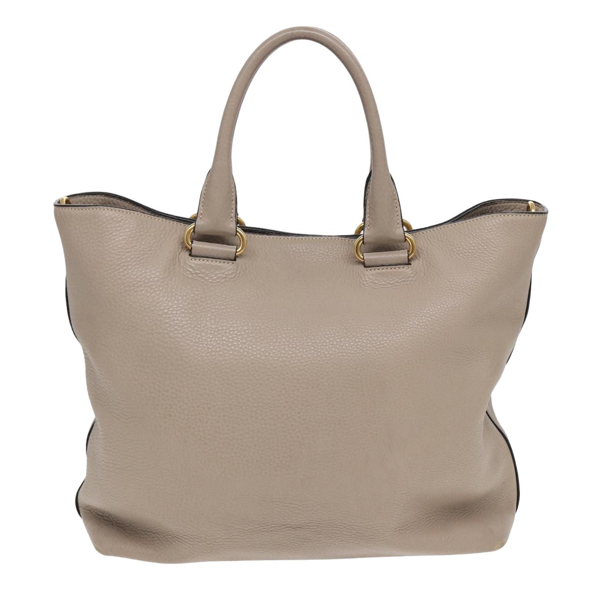 Luxury Prada Tote Bag Leather 2way Beige  am6596