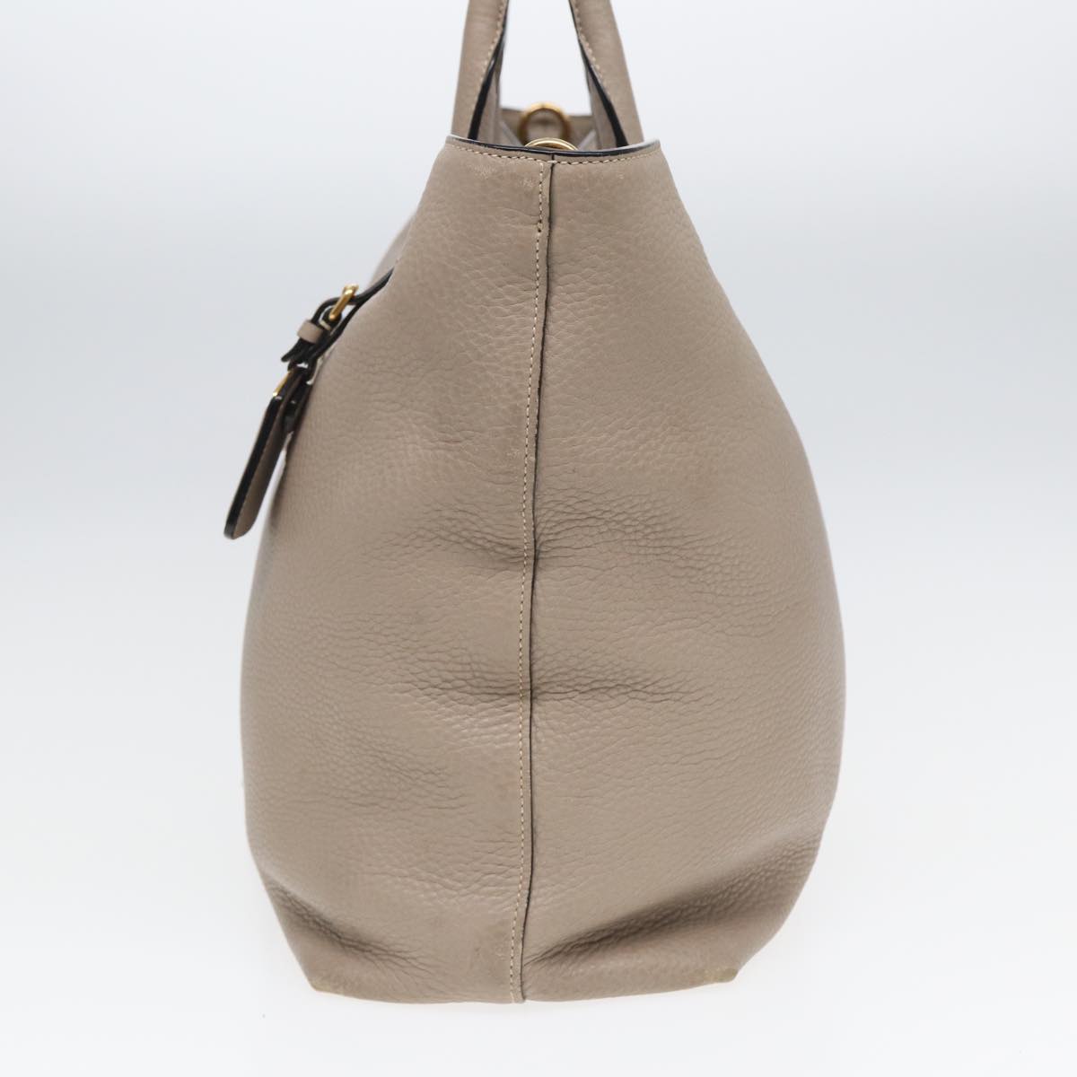 Luxury Prada Tote Bag Leather 2way Beige  am6596