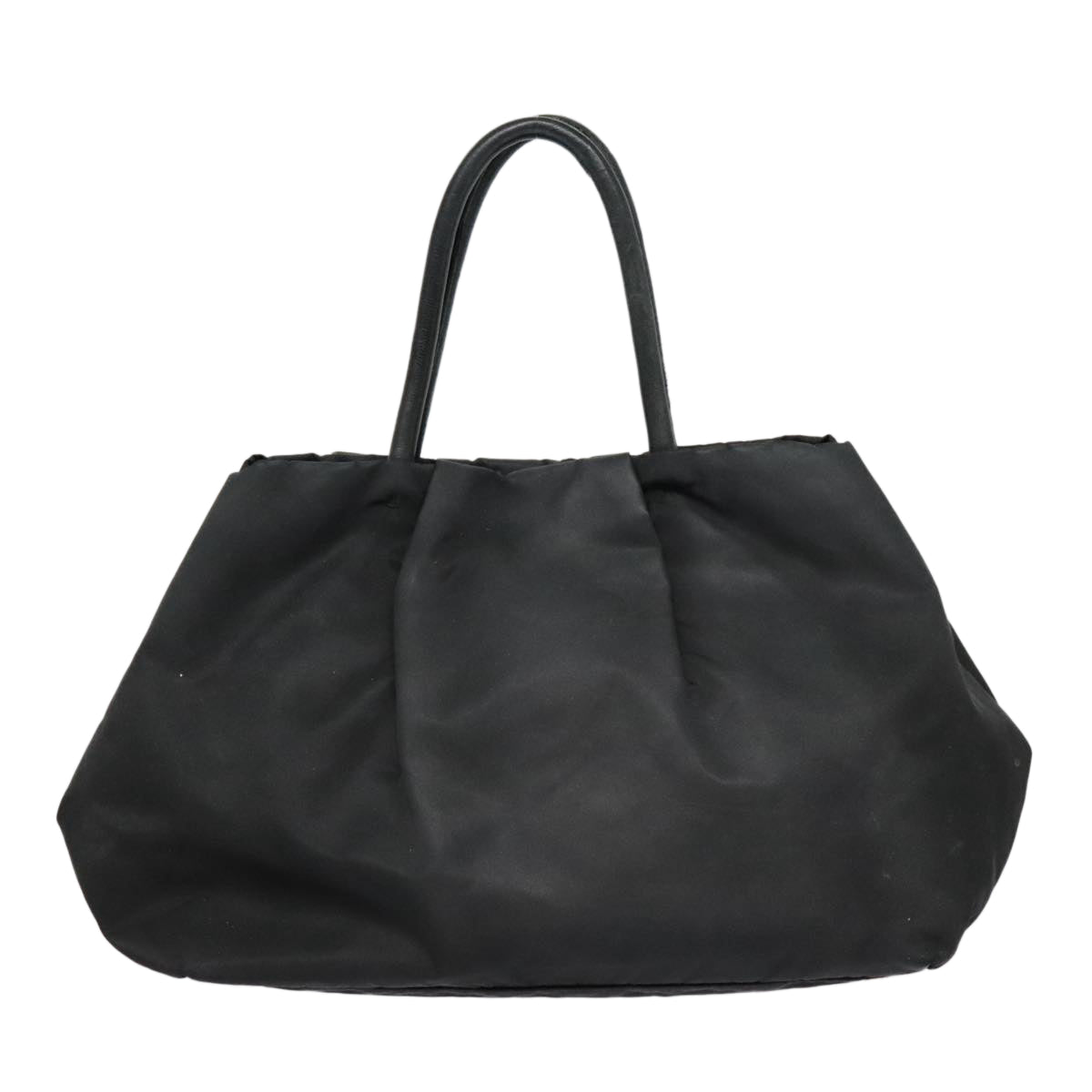 Luxury Prada Ribbon Hand Bag Nylon Black  am6830