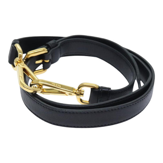 Luxury Prada Adjustable Shoulder Strap Leather 39""-43.3"" Black  am6899