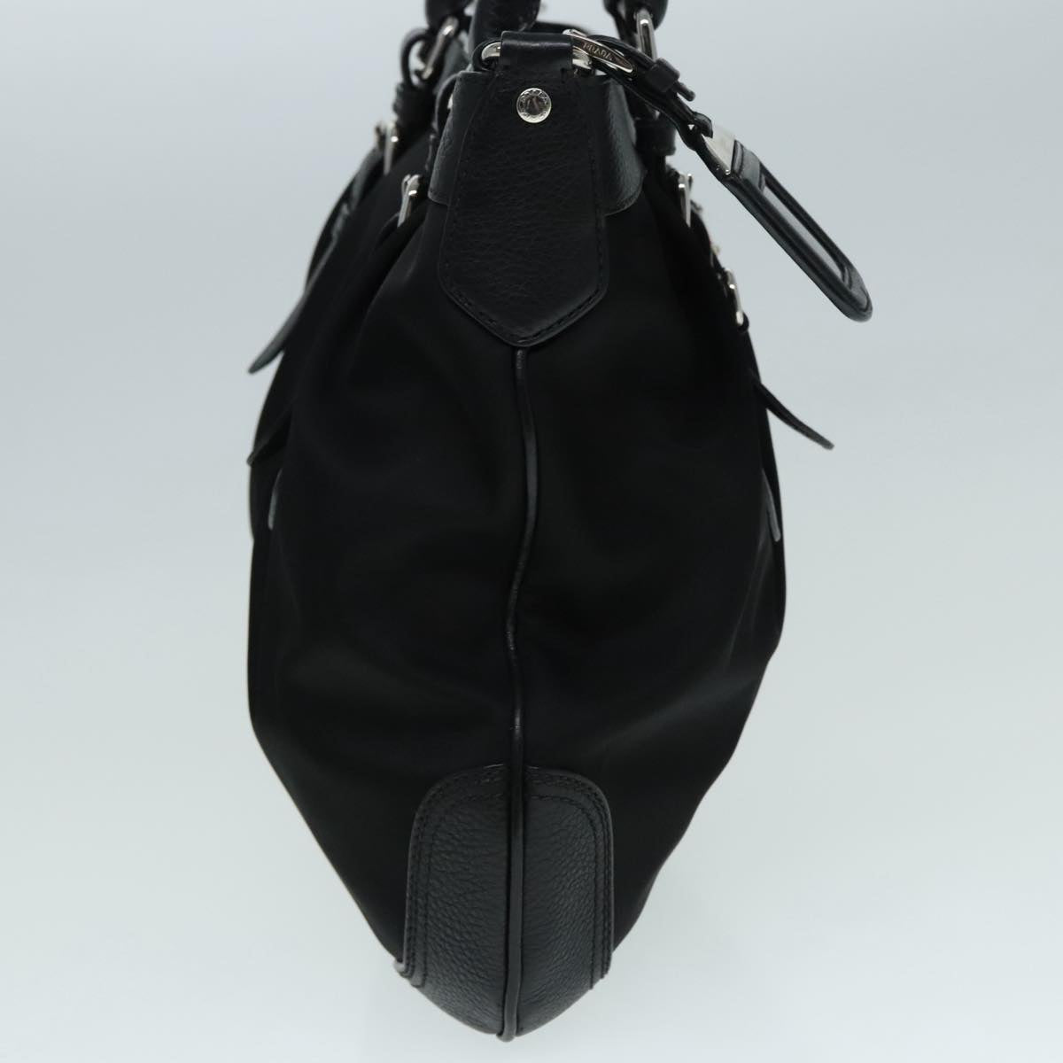 Luxury Prada Hand Bag Nylon 2way Black Silver  am6907