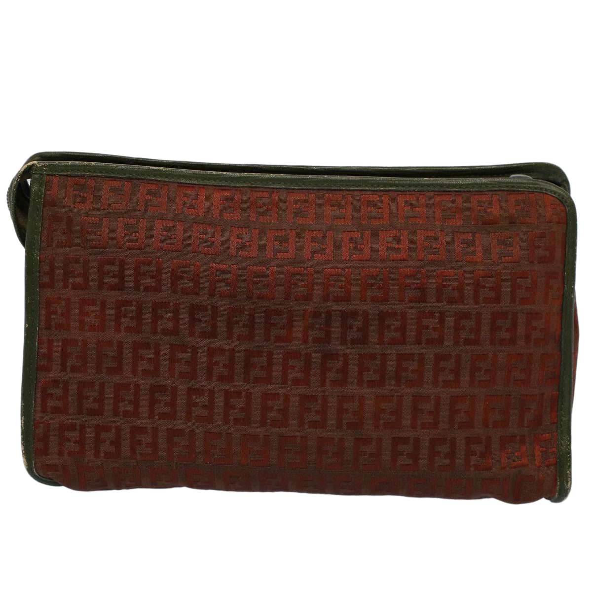 Luxury FendiZucchino Canvas Clutch Bag Vintage Brownar10173