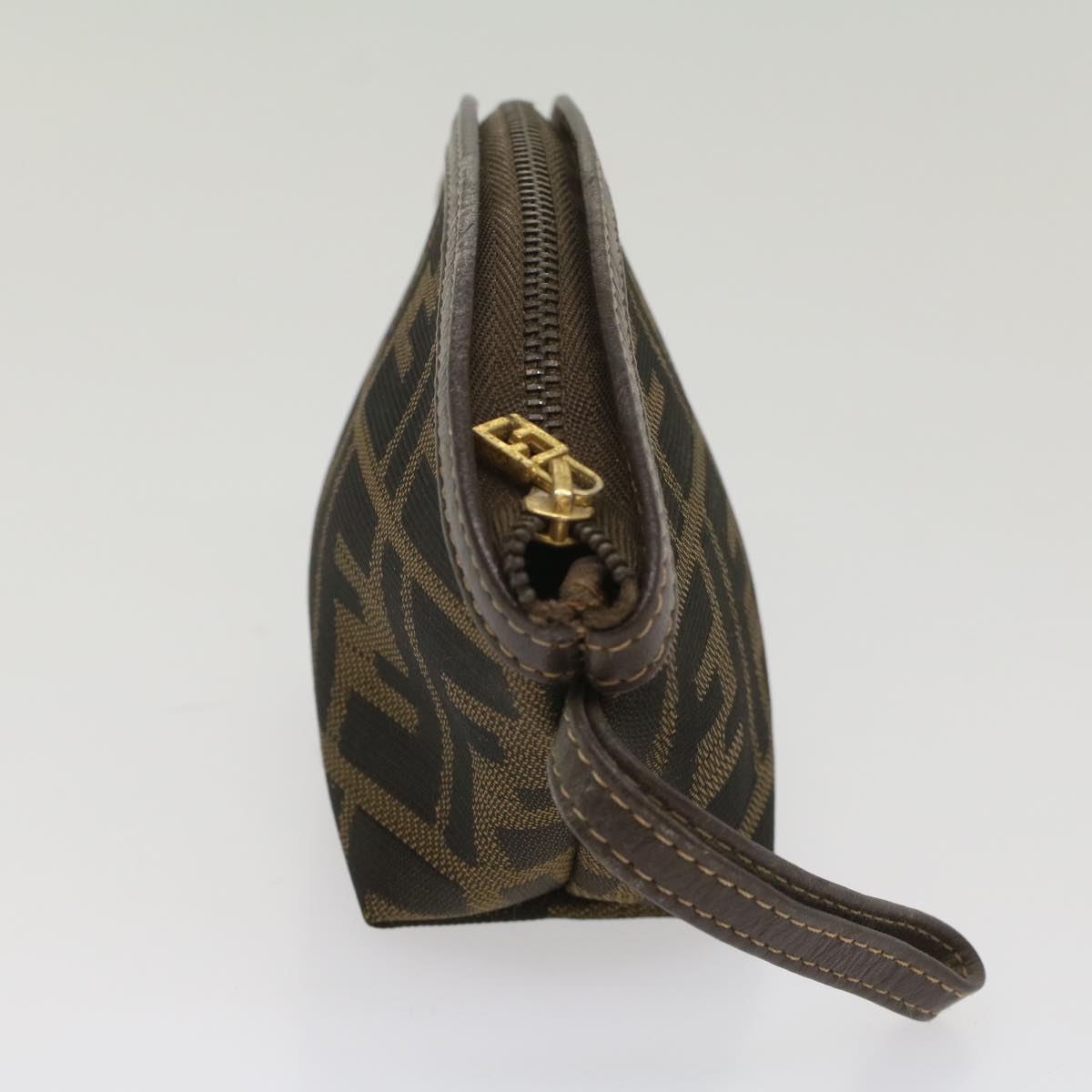 Luxury FendiZucca Canvas Pouch Black Brownar10187