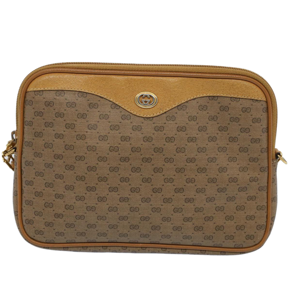 Luxury Gucci Micro GG Canvas Shoulder Bag PVC Leather Beige 97.02.068  ar10210