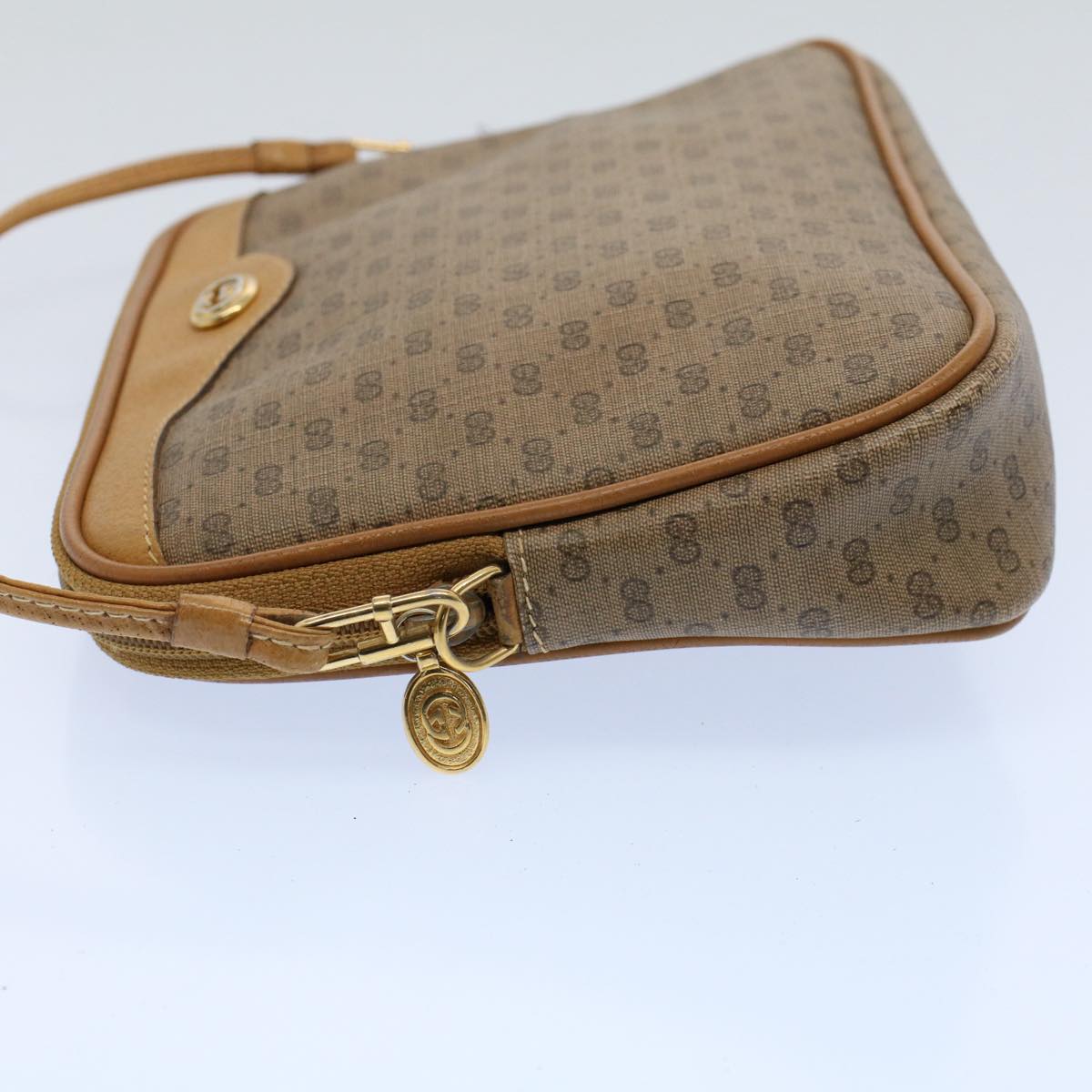 Luxury Gucci Micro GG Canvas Shoulder Bag PVC Leather Beige 97.02.068  ar10210
