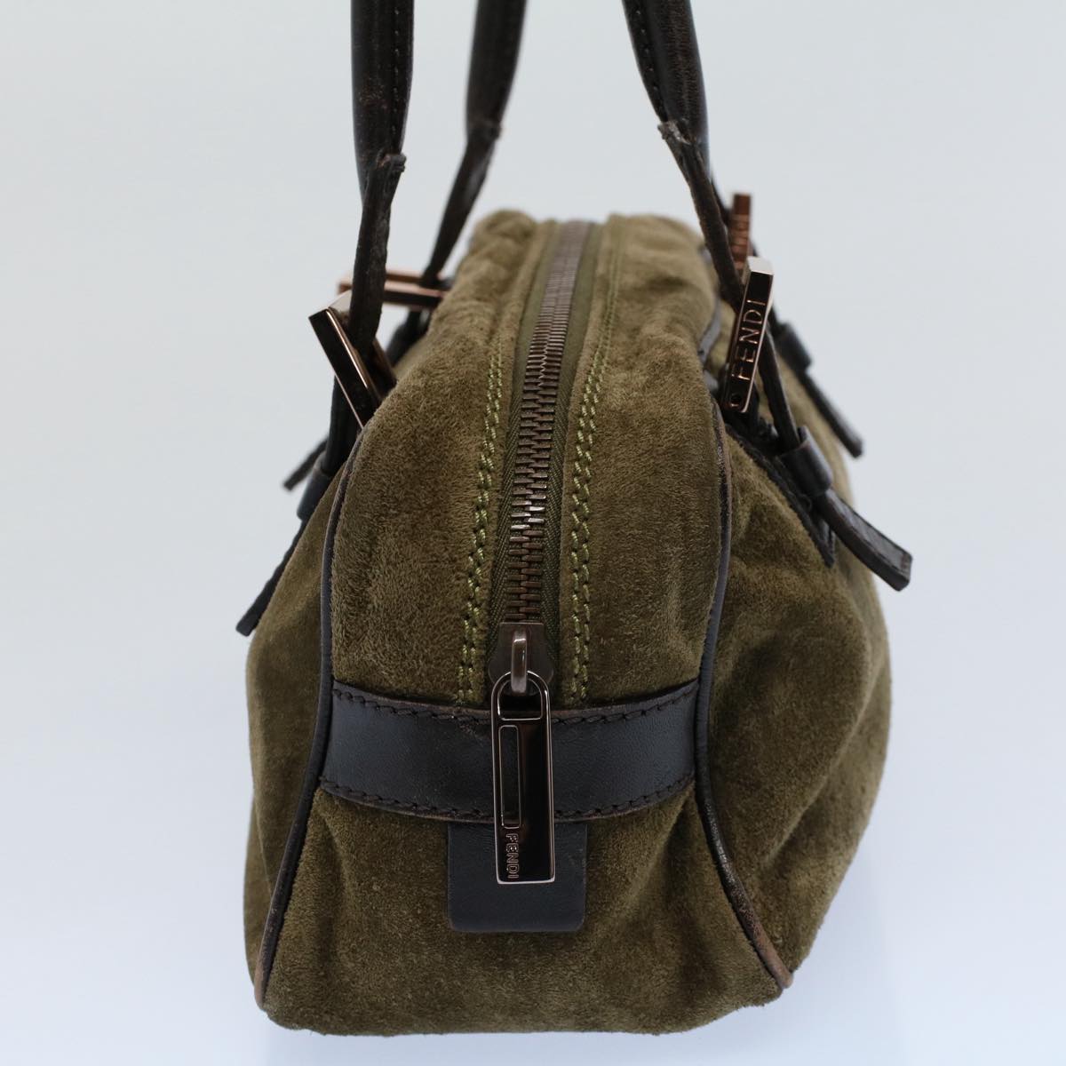 Luxury FendiShoulder Bag Suede Khakiar10279