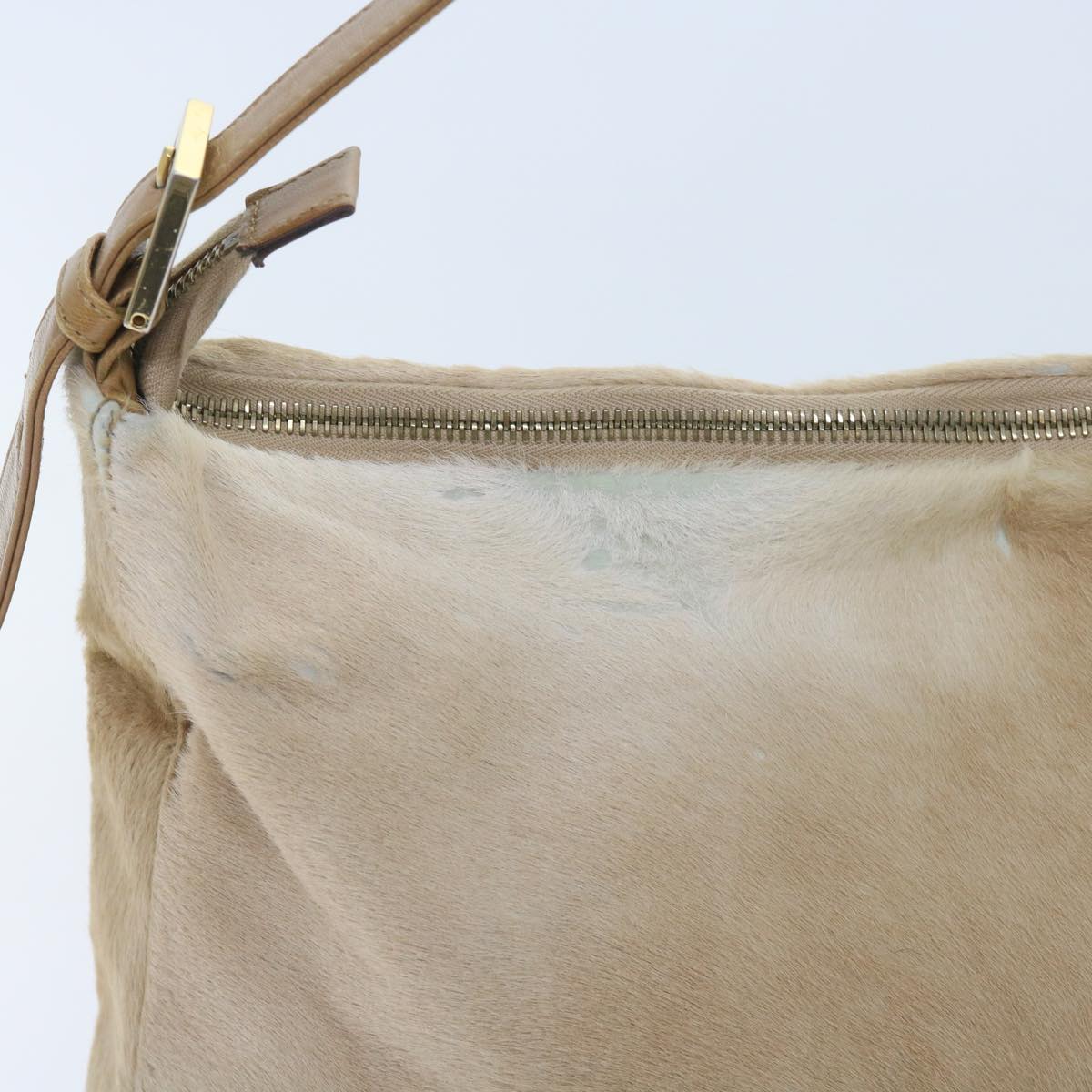 Luxury FendiMamma Baguette Shoulder Bag Harako leather Beigear10608B