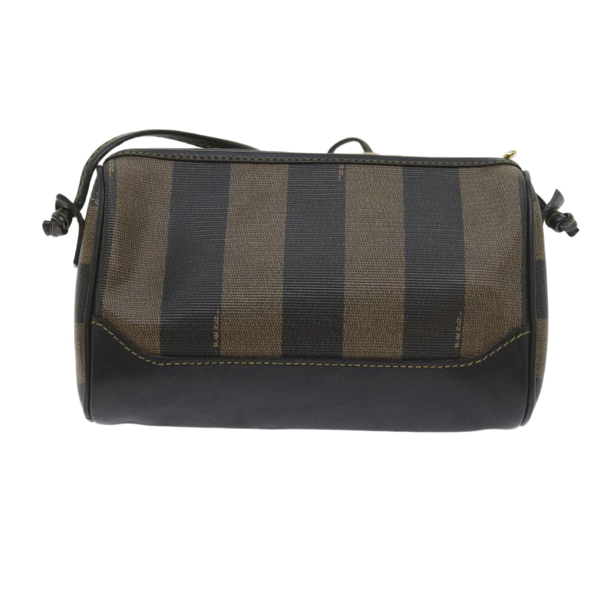 Luxury FendiPecan Canvas Shoulder Bag Black Brownar10656