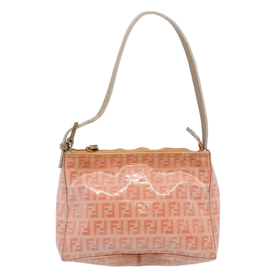 Luxury FendiZucchino Canvas Shoulder Bag Orange 010 26810 018ar10855B