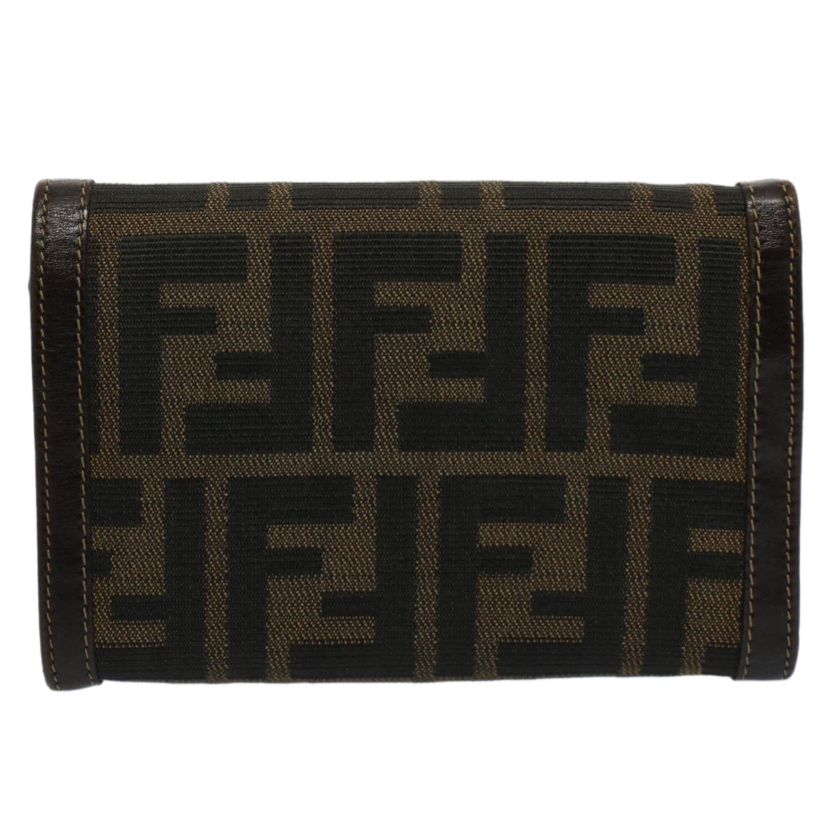 Luxury FendiZucca Canvas Wallet Black Brown 2266 31052 088ar10887