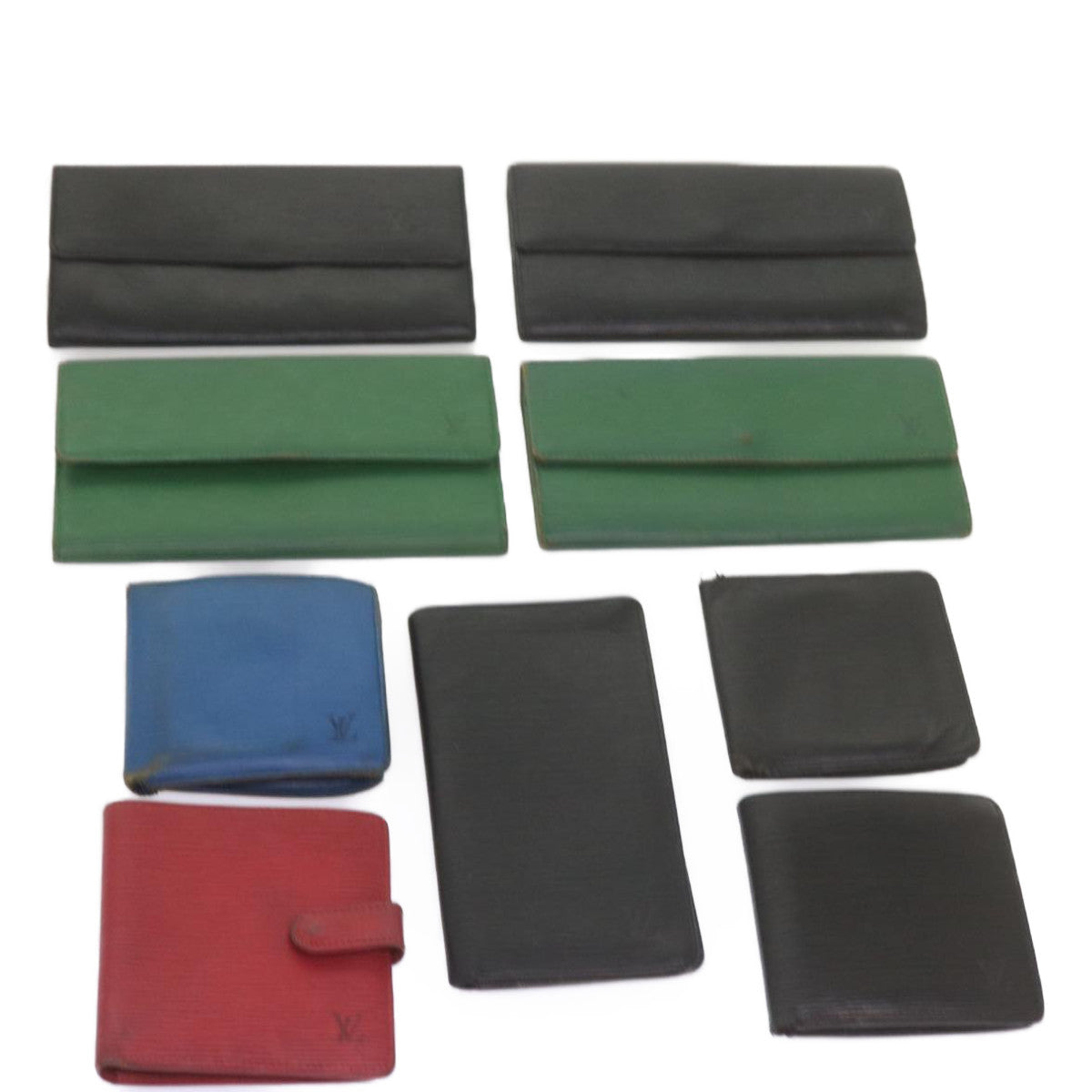 LOUIS VUITTON Epi Wallet 9Set Black Green Red LV ar10926