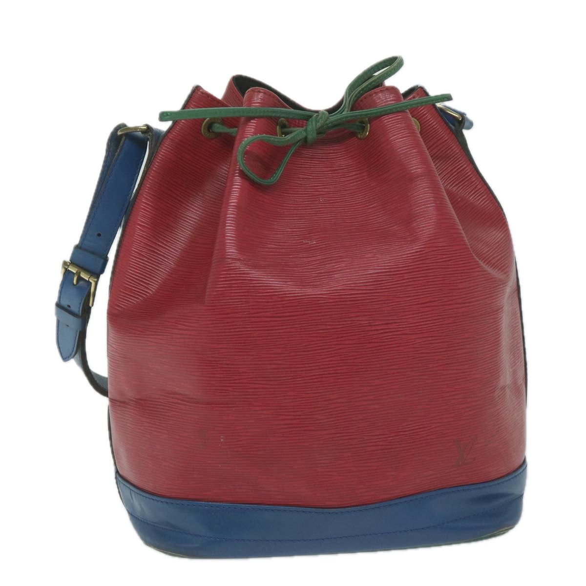 LOUIS VUITTON Epi Trico color Noe Bag Red Blue Green M44084 LV ar10970B