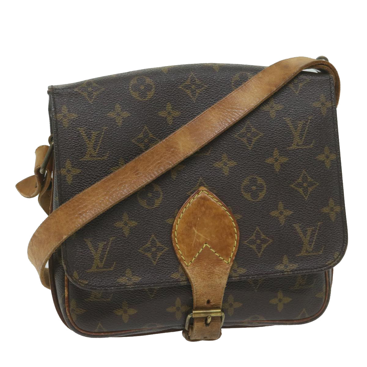 LOUIS VUITTON Monogram Cartouchiere MM Shoulder Bag M51253 LV ar11000