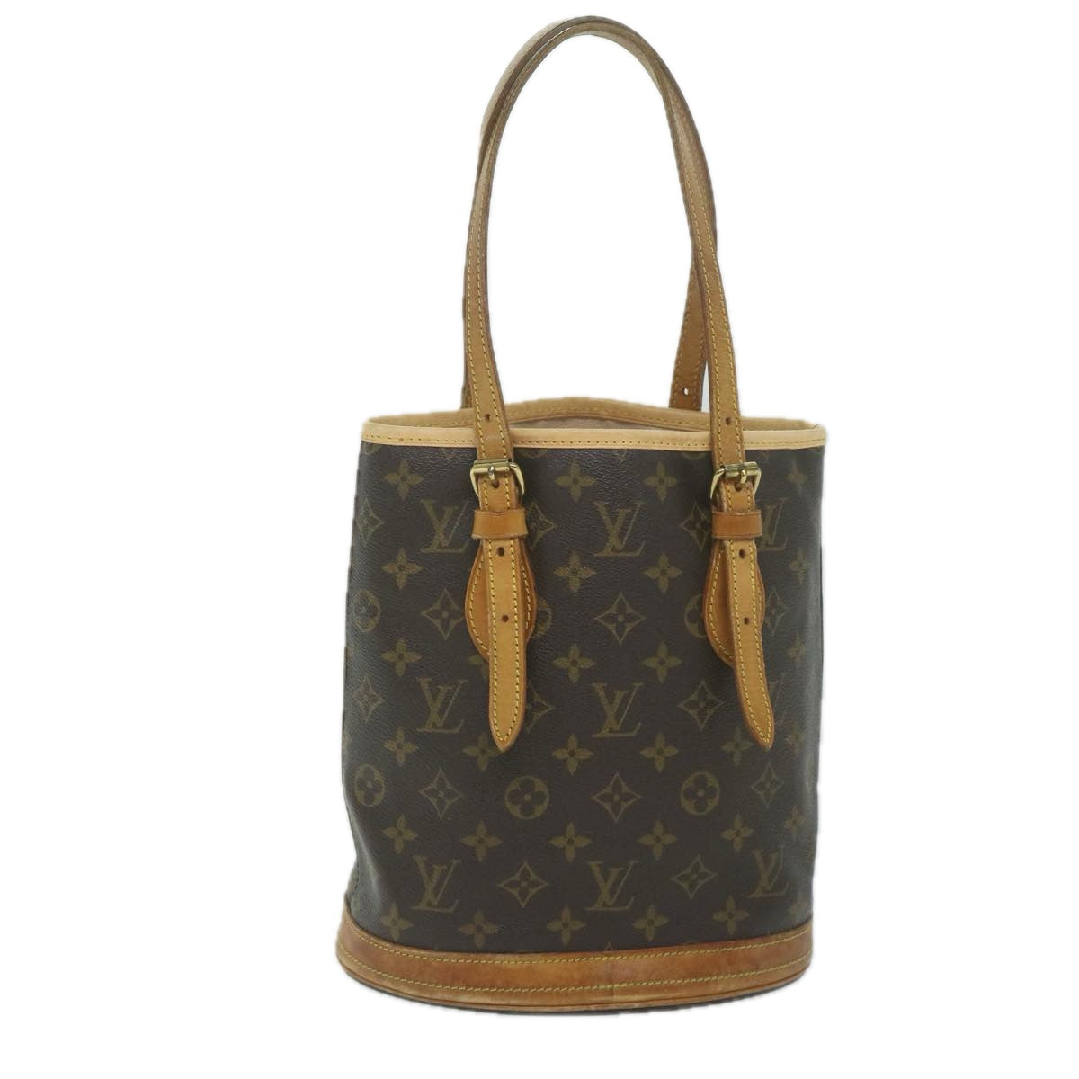 LOUIS VUITTON Monogram Bucket PM Shoulder Bag M42238 LV ar11014