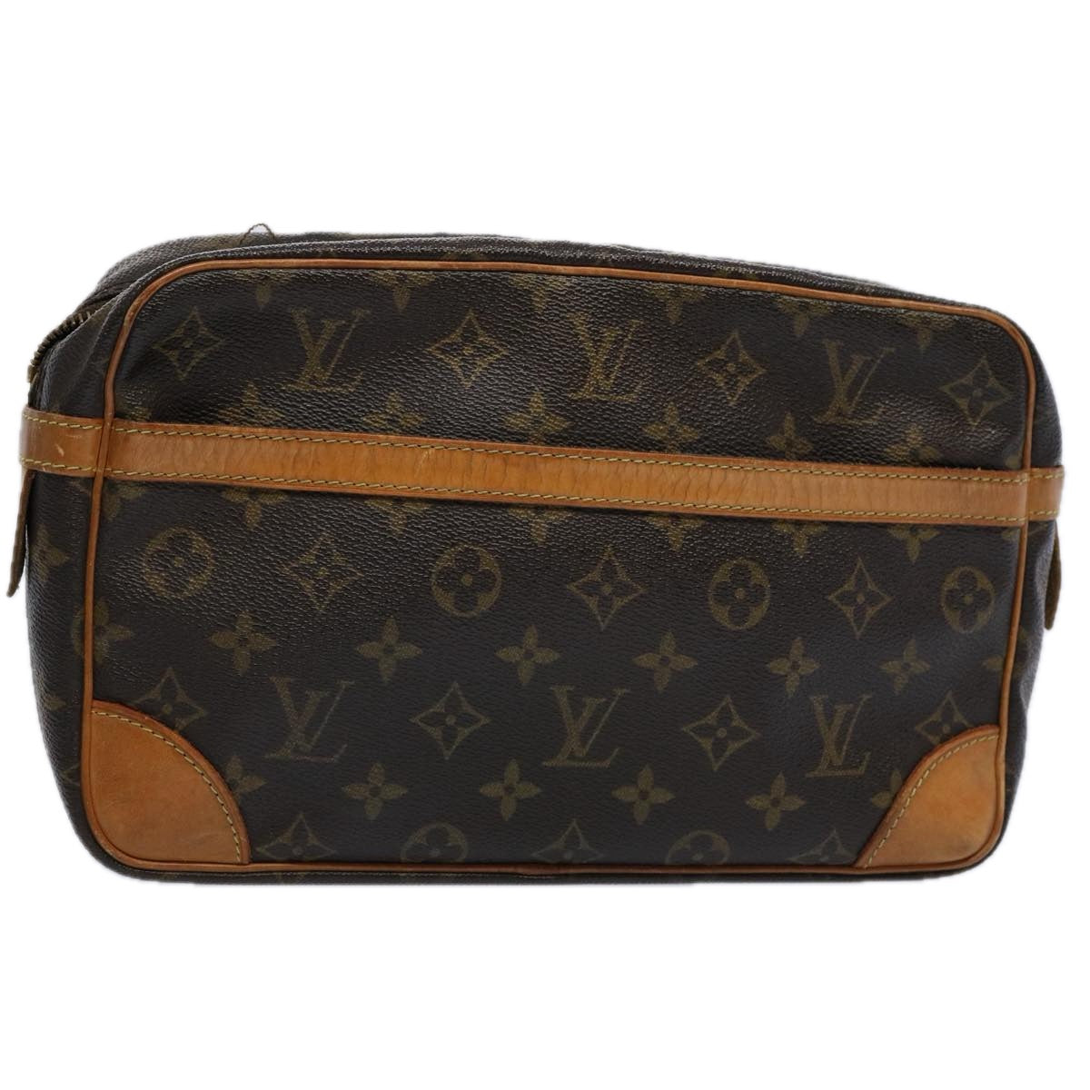 LOUIS VUITTON Monogram Compiegne 28 Clutch Bag M51845 LV ar11028