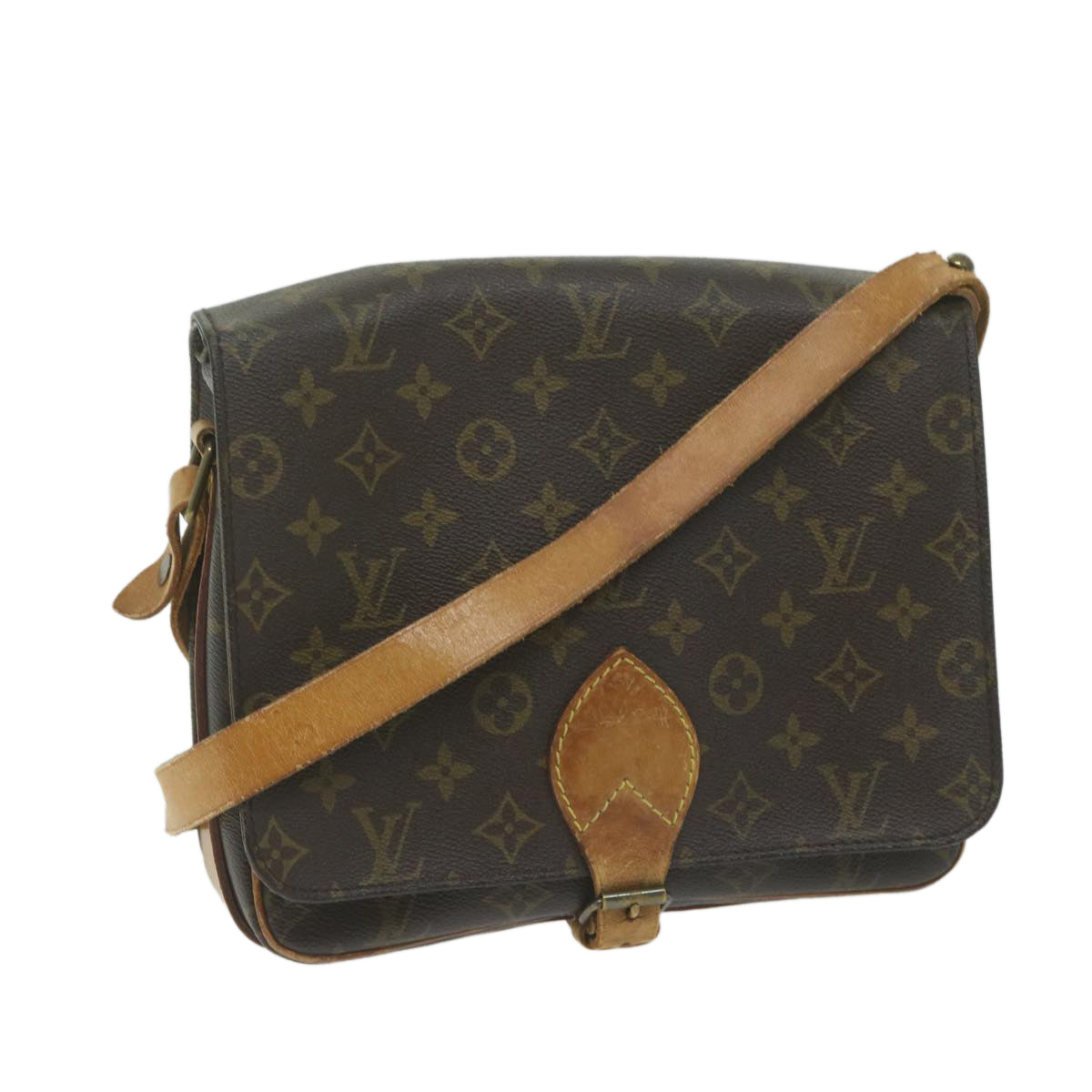 LOUIS VUITTON Monogram Cartouchiere GM Shoulder Bag M51252 LV ar11029