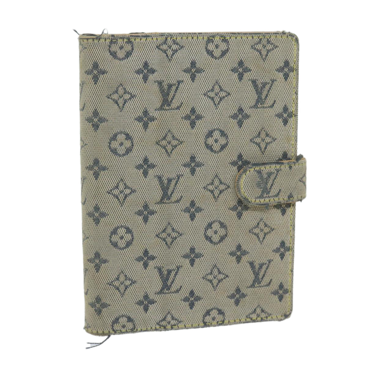 LOUIS VUITTON Monogram Mini Agenda PM Day Planner Cover Blue R20910 ar11032