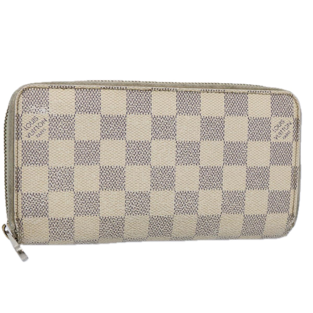 LOUIS VUITTON Damier Azur Zippy Wallet Long Wallet N63503 LV ar11113