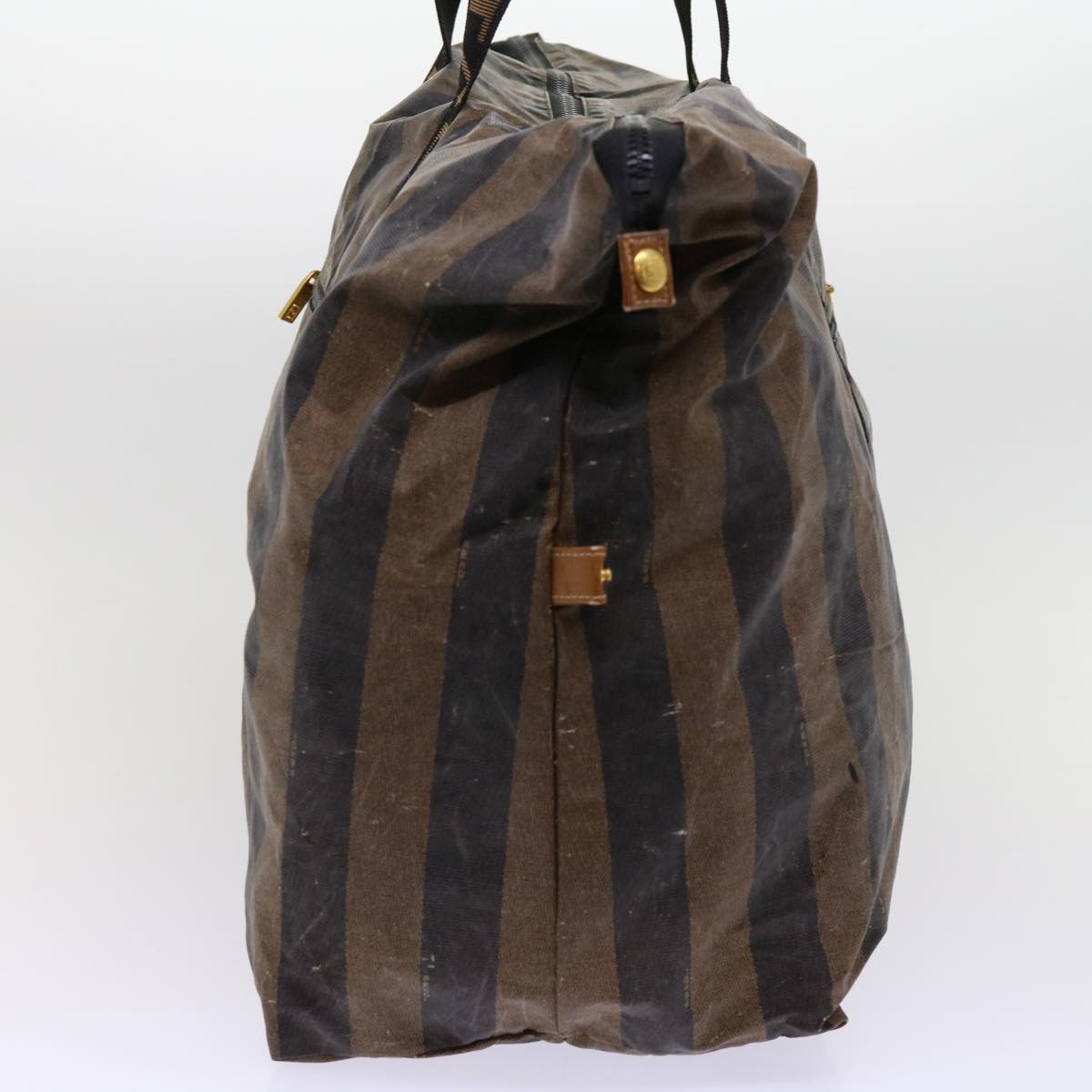 Luxury FendiPecan Canvas Boston Bag Black Brownar11139