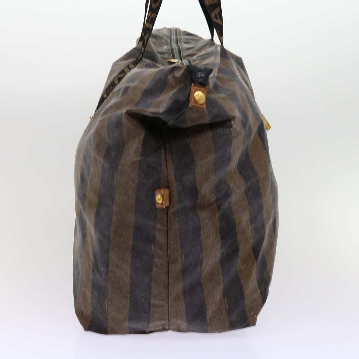 Luxury FendiPecan Canvas Boston Bag Black Brownar11139