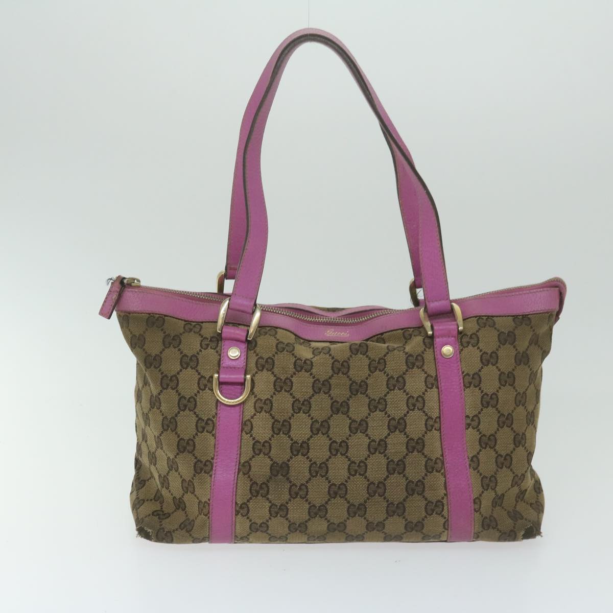 GUCCI GG Canvas Sherry Line Shoulder Bag 2Set Beige Brown gray  ar11231