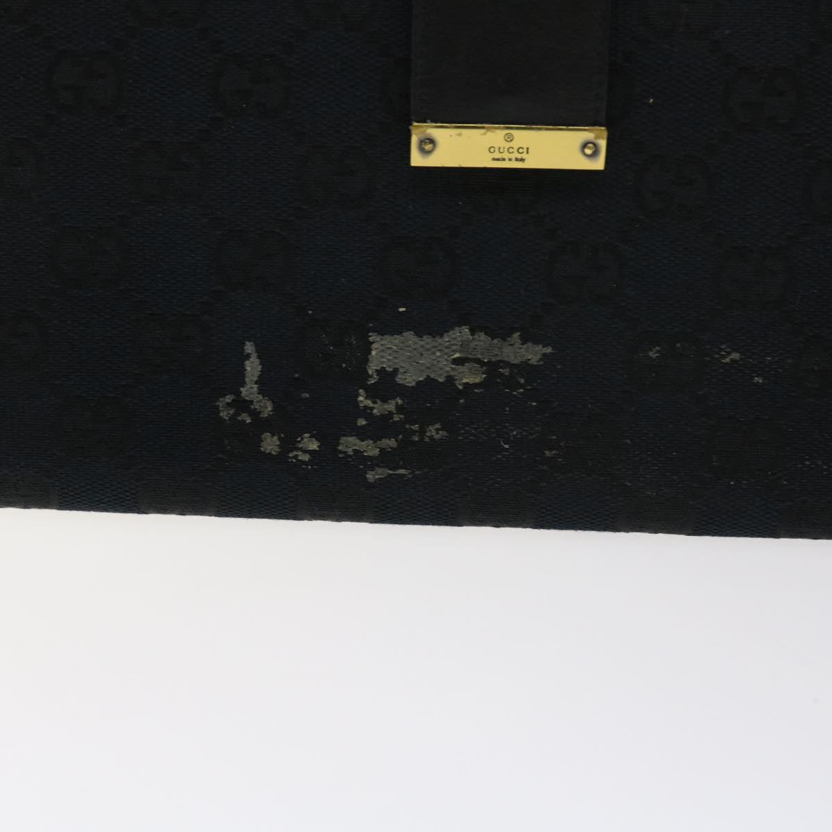 GUCCI GG Canvas Wallet PVC Leather 6Set Beige Black  ar11253