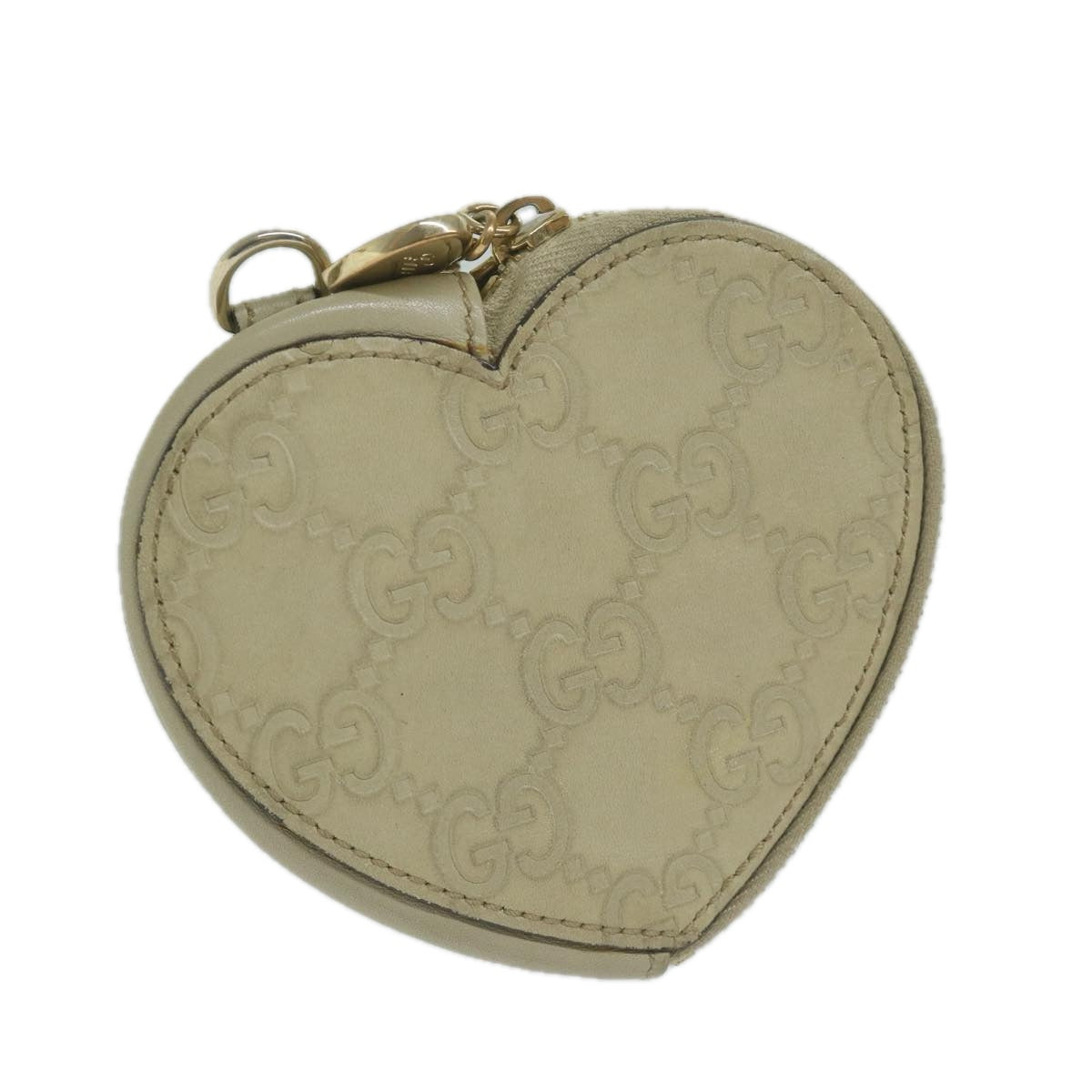 GUCCI GG Canvas Guccissima Coin Purse White 152615  ar11254
