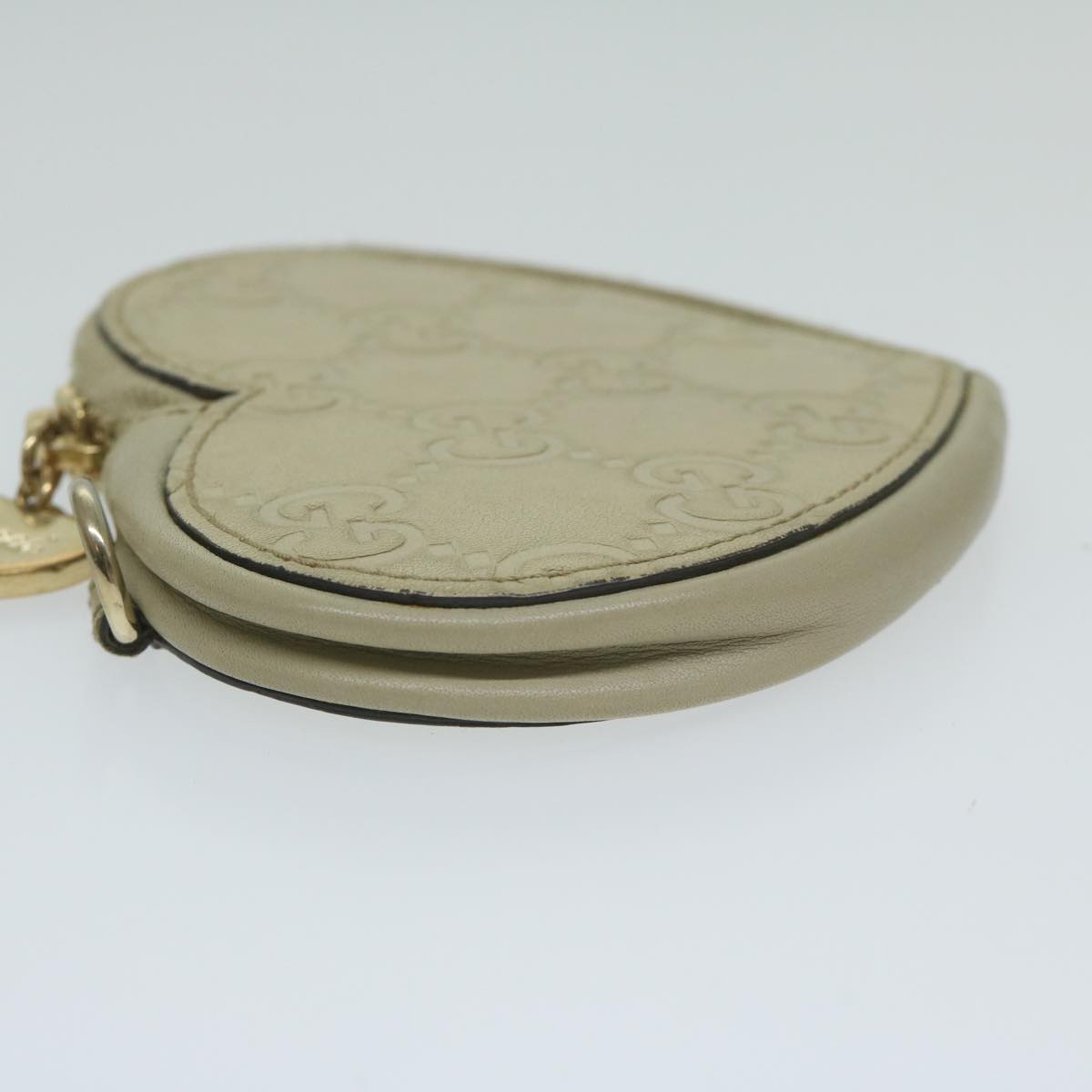 GUCCI GG Canvas Guccissima Coin Purse White 152615  ar11254