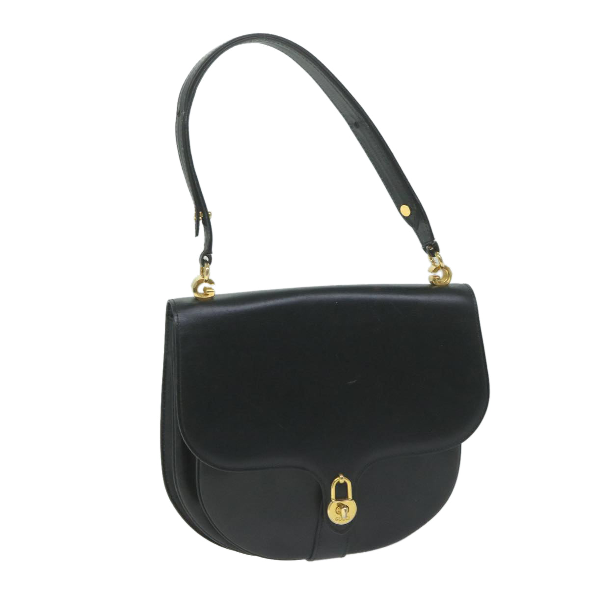 GUCCI Shoulder Bag Leather Black  ar11318