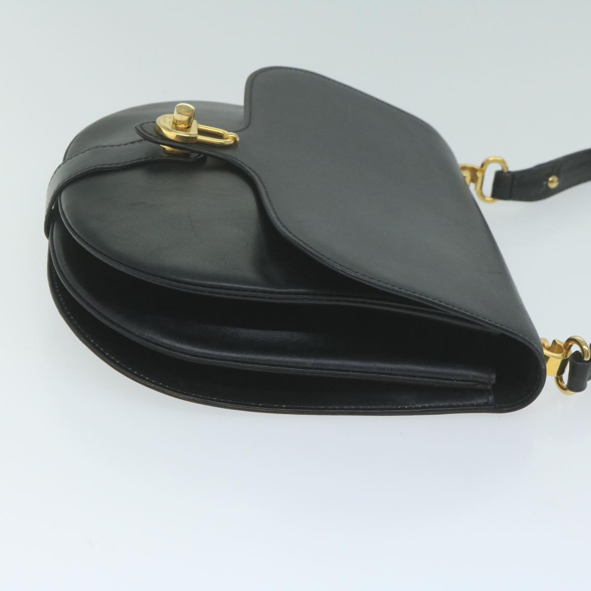GUCCI Shoulder Bag Leather Black  ar11318