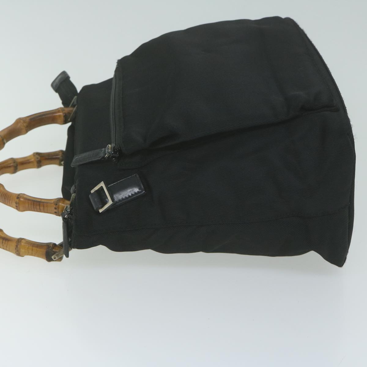 GUCCI Bamboo Hand Bag Canvas 2way Black 002.2058  ar11355