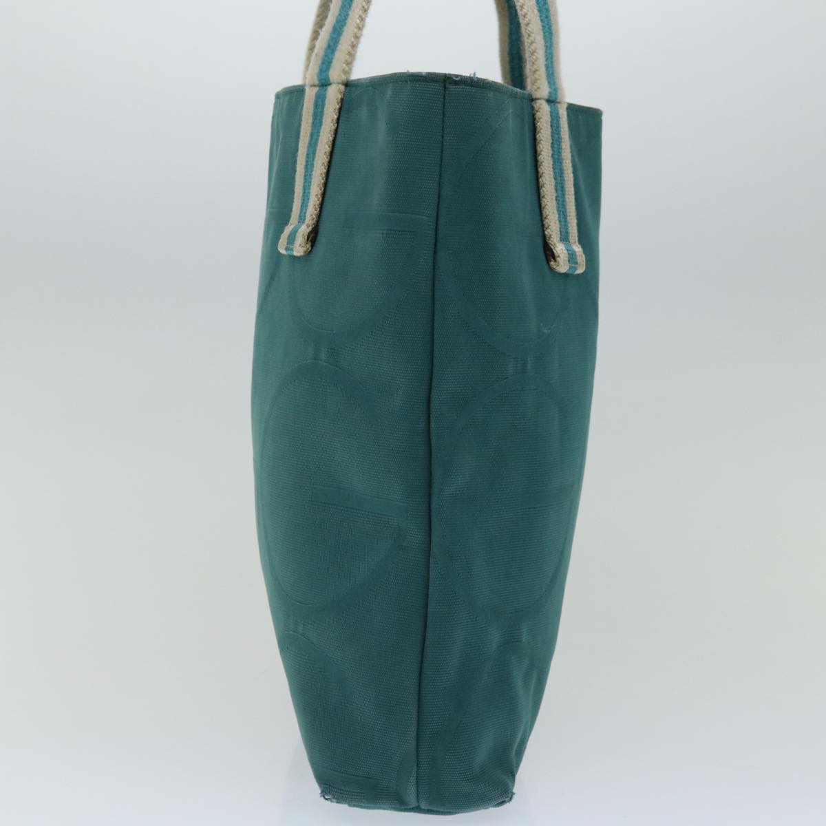 GUCCI Sherry Line Hand Bag Canvas Blue White 140691  ar11414