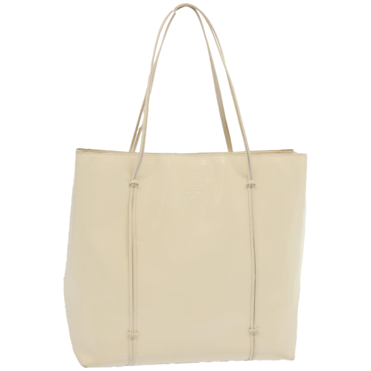 Luxury PradaHand Bag Patent leather Beige ar11454B