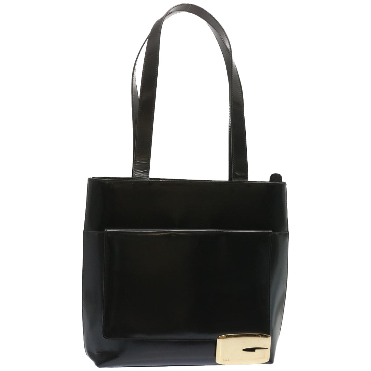GUCCI Tote Bag Patent leather Black  ar11472B