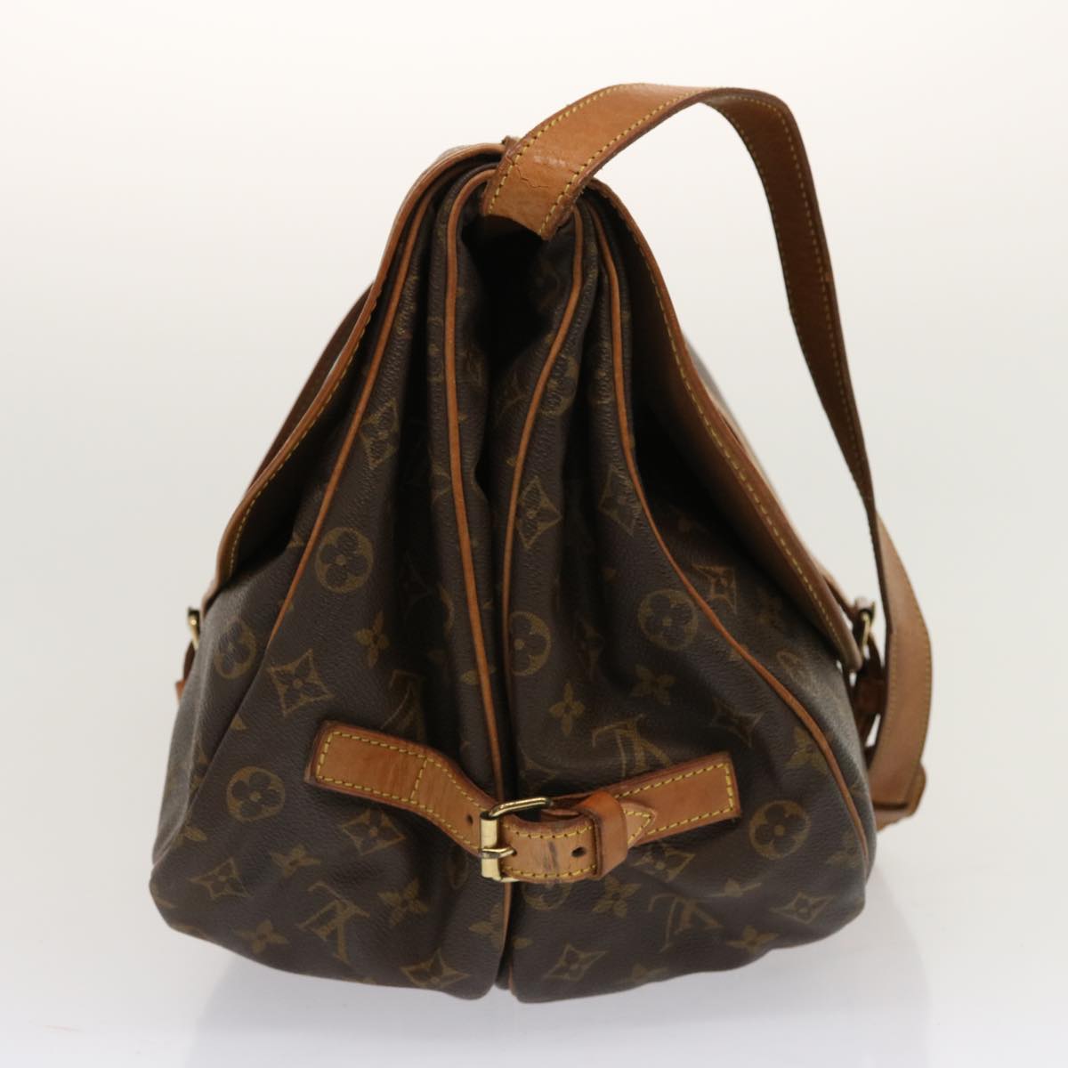 LOUIS VUITTON Monogram Saumur 35 Shoulder Bag M42254 LV ar11486