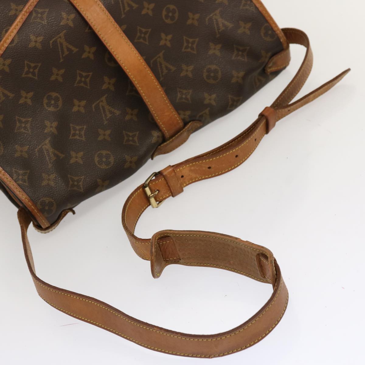 LOUIS VUITTON Monogram Saumur 35 Shoulder Bag M42254 LV ar11486