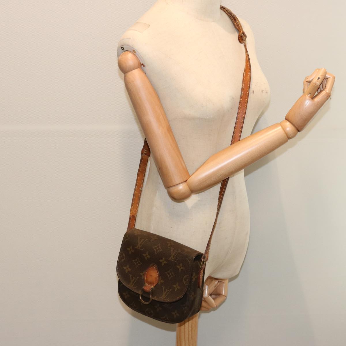 LOUIS VUITTON Monogram Saint Cloud PM Shoulder Bag M51244 LV ar11509