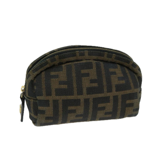Luxury FendiZucca Canvas Pouch Brown Blackar11515