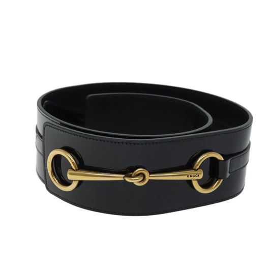 Luxury Gucci Trending 2025 Horsebit Belt Patent leather 34.6"" Black  ar11628B