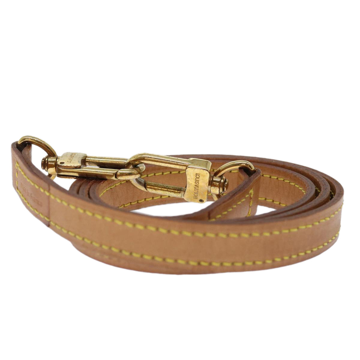 LOUIS VUITTON Shoulder Strap Leather 36.2"" Beige LV ar11635B