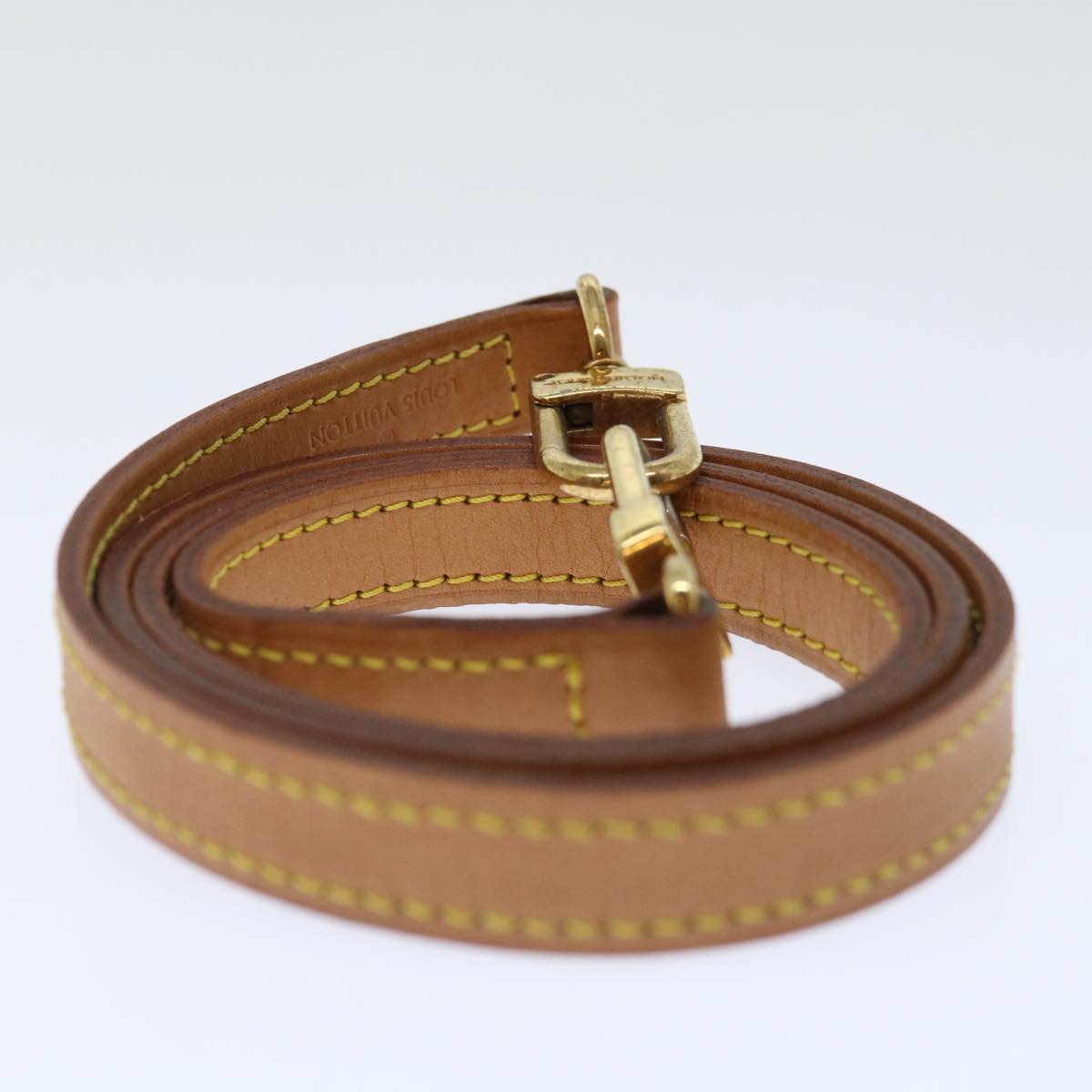 LOUIS VUITTON Shoulder Strap Leather 36.2"" Beige LV ar11635B