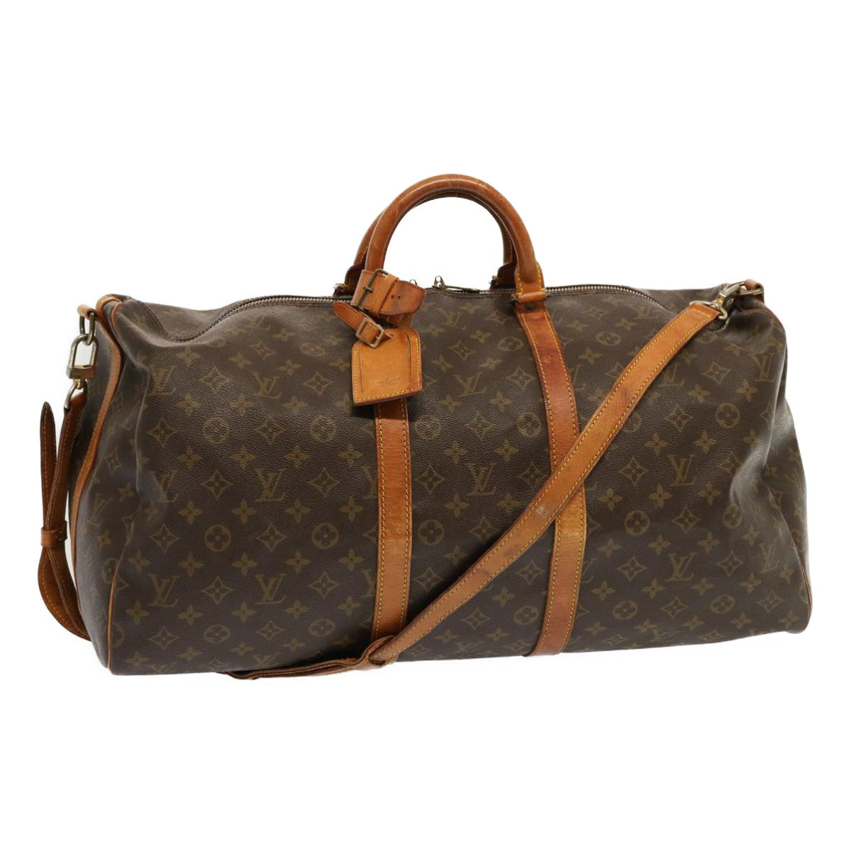 LOUIS VUITTON Monogram Keepall Bandouliere 55 Boston Bag M41414 LV ar11654B