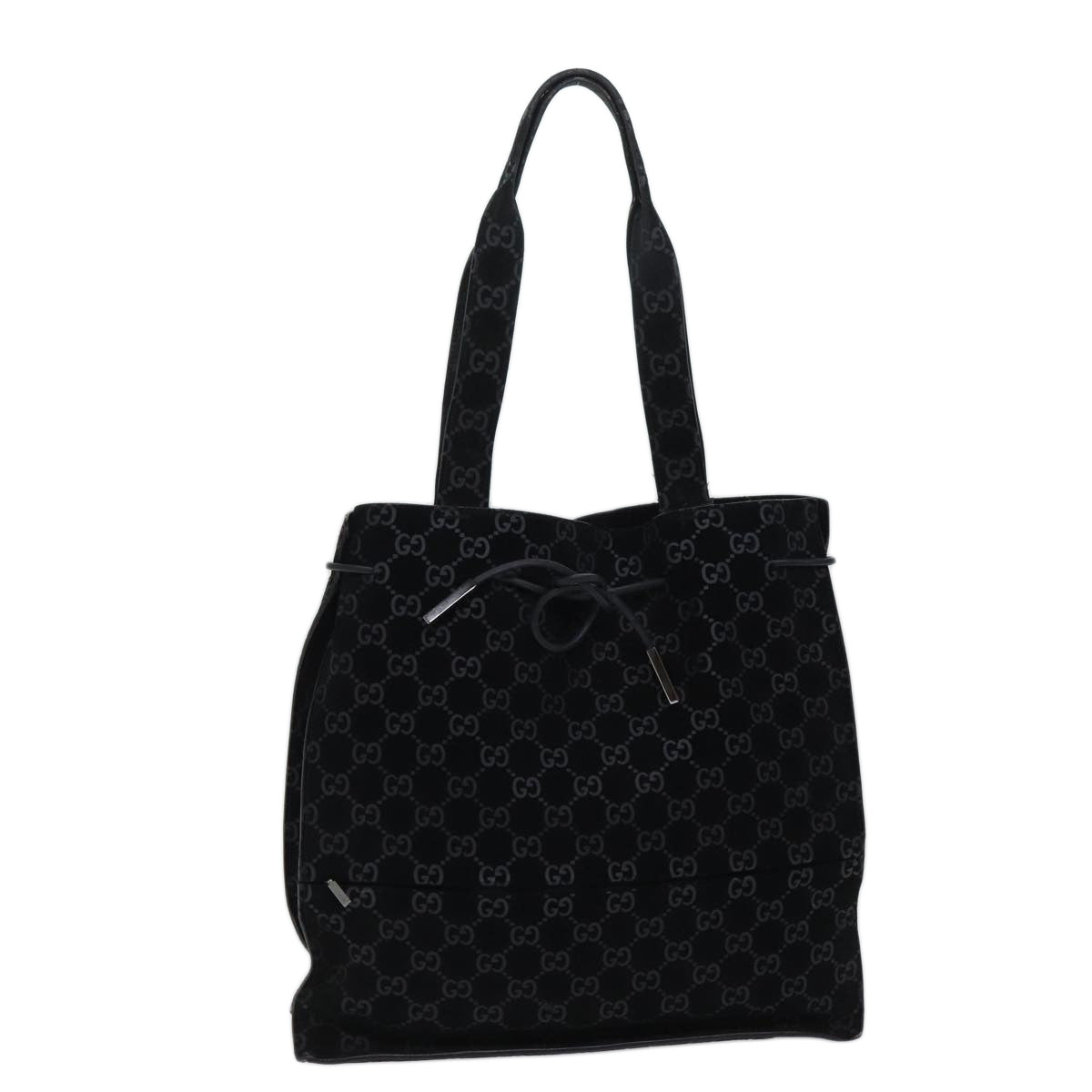 Luxury Gucci Trending 2025 GG Canvas Tote Bag Suede Black  ar11680