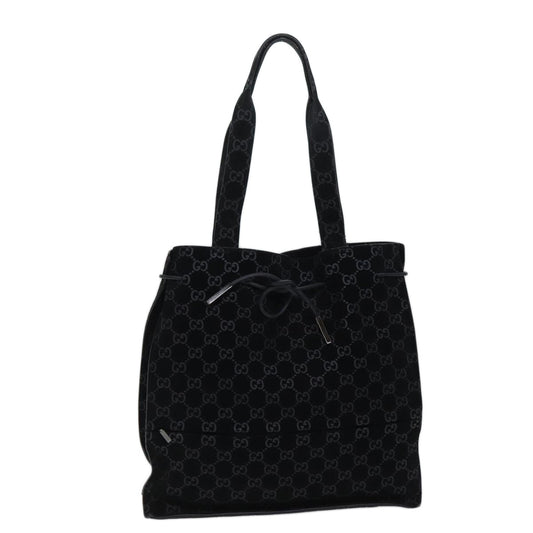 Luxury Gucci Trending 2025 GG Canvas Tote Bag Suede Black  ar11680