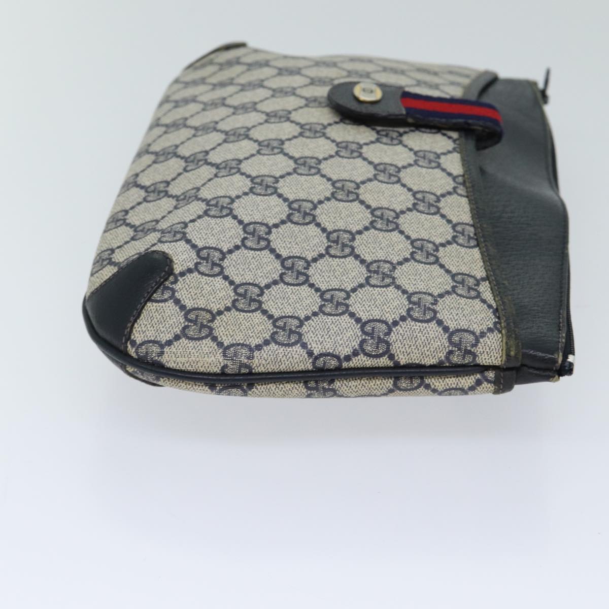 Luxury Gucci Trending 2025 GG Supreme Sherry Line Shoulder Bag PVC Navy Red 904 02 026  ar11683