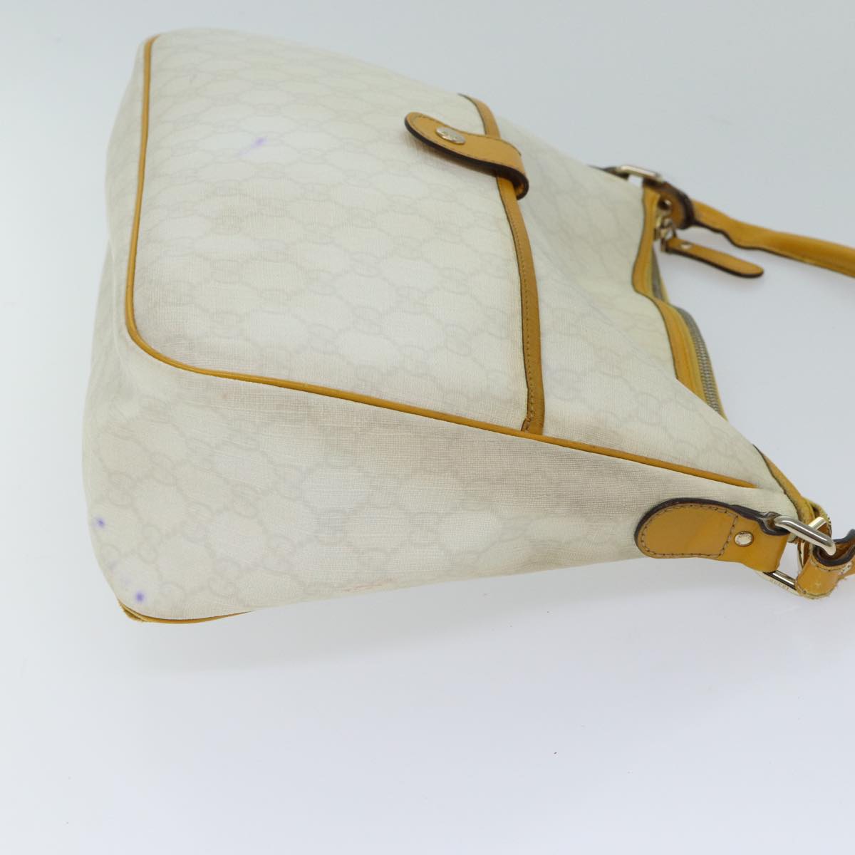 Luxury Gucci Trending 2025 GG Canvas Shoulder Bag PVC White Yellow  ar11691