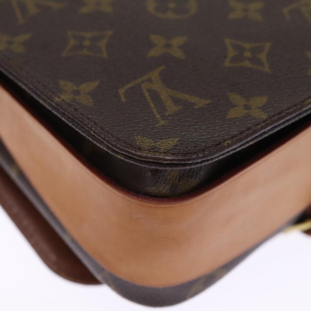 LOUIS VUITTON Monogram Cartouchiere MM Shoulder Bag M51253 LV ar11779B