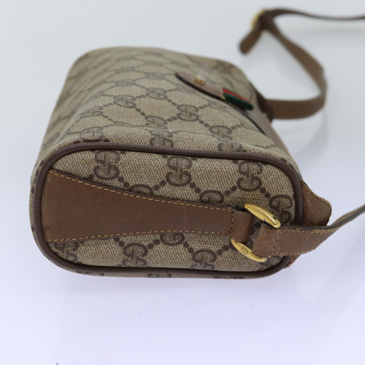 Luxury Gucci Trending 2025 GG Supreme Web Sherry Line Shoulder Bag Beige Red 89 02 018  ar11875