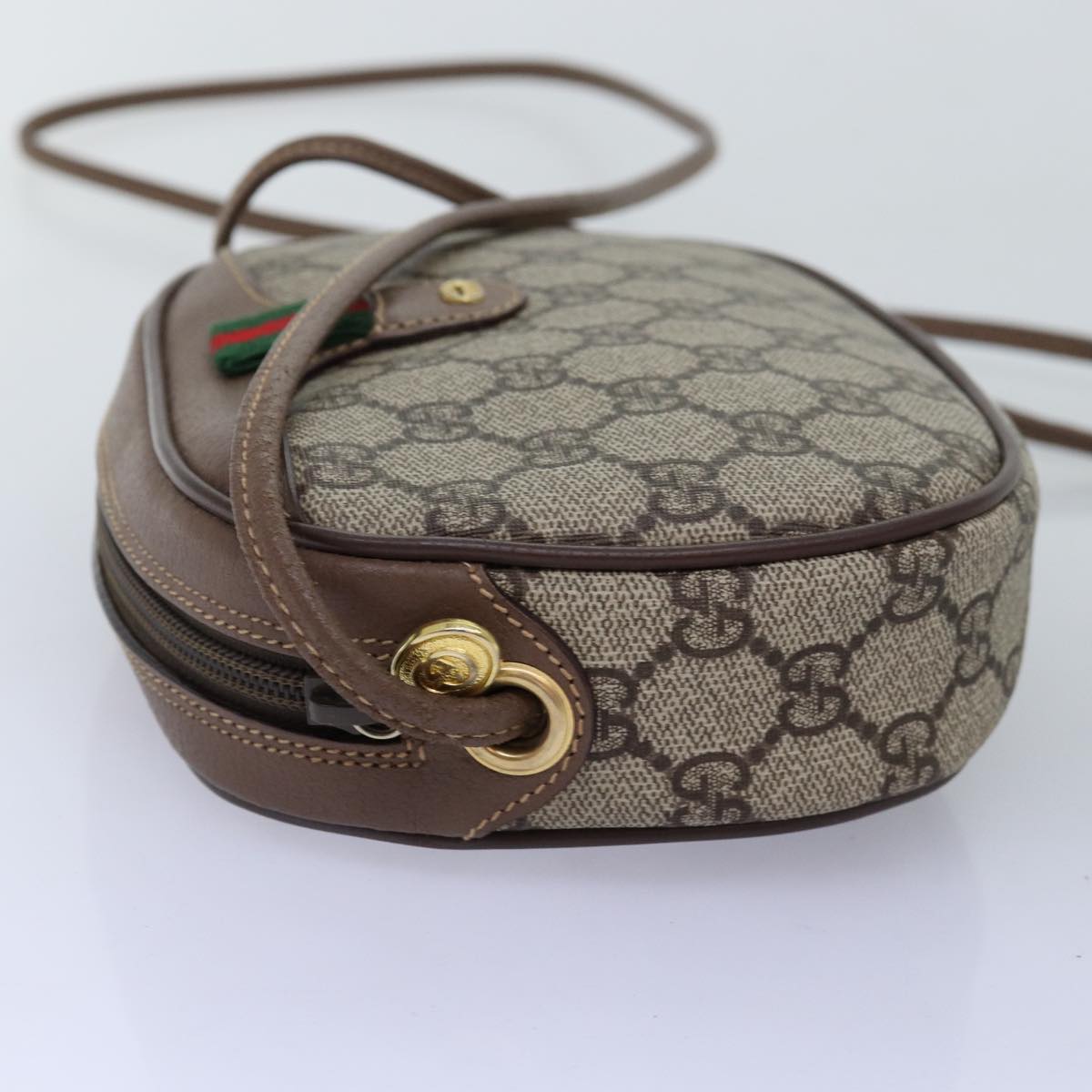 Luxury Gucci Trending 2025 GG Supreme Web Sherry Line Shoulder Bag PVC Beige Red 007 58  ar11876