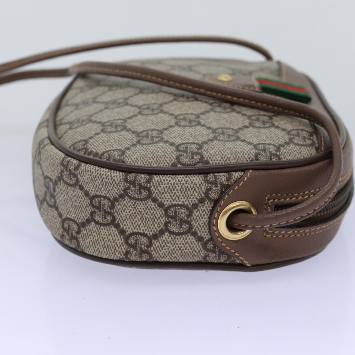 Luxury Gucci Trending 2025 GG Supreme Web Sherry Line Shoulder Bag PVC Beige Red 007 58  ar11876